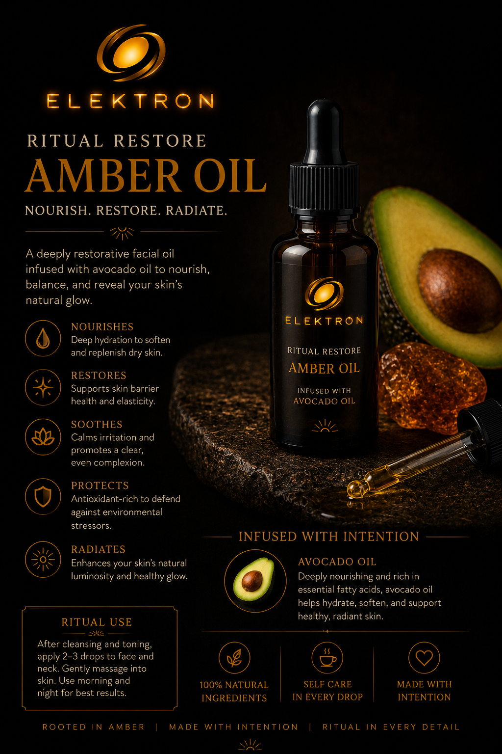 Amber Infused Avocado Oil